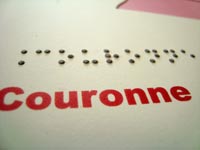 Braille et gros caractère